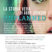 Volantino proposta film Unplanned Como 29-11-2021