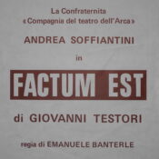 Locandina Testori Factum est 12-12-1981
